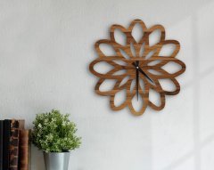 BK Home Dekoratif 45cm Ahşap Duvar Saati-48