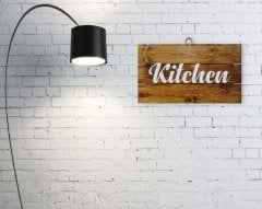 BK Home Kitchen Tasarımlı Ahşap Palet Tablo