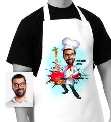 Kişiye Özel Chef Karikatür Mutfak Önlüğü - 1