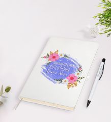 BK Gift Kişiye Özel Öğretmenler Günü Tasarımlı Beyaz Defter Kalem Seti - 4