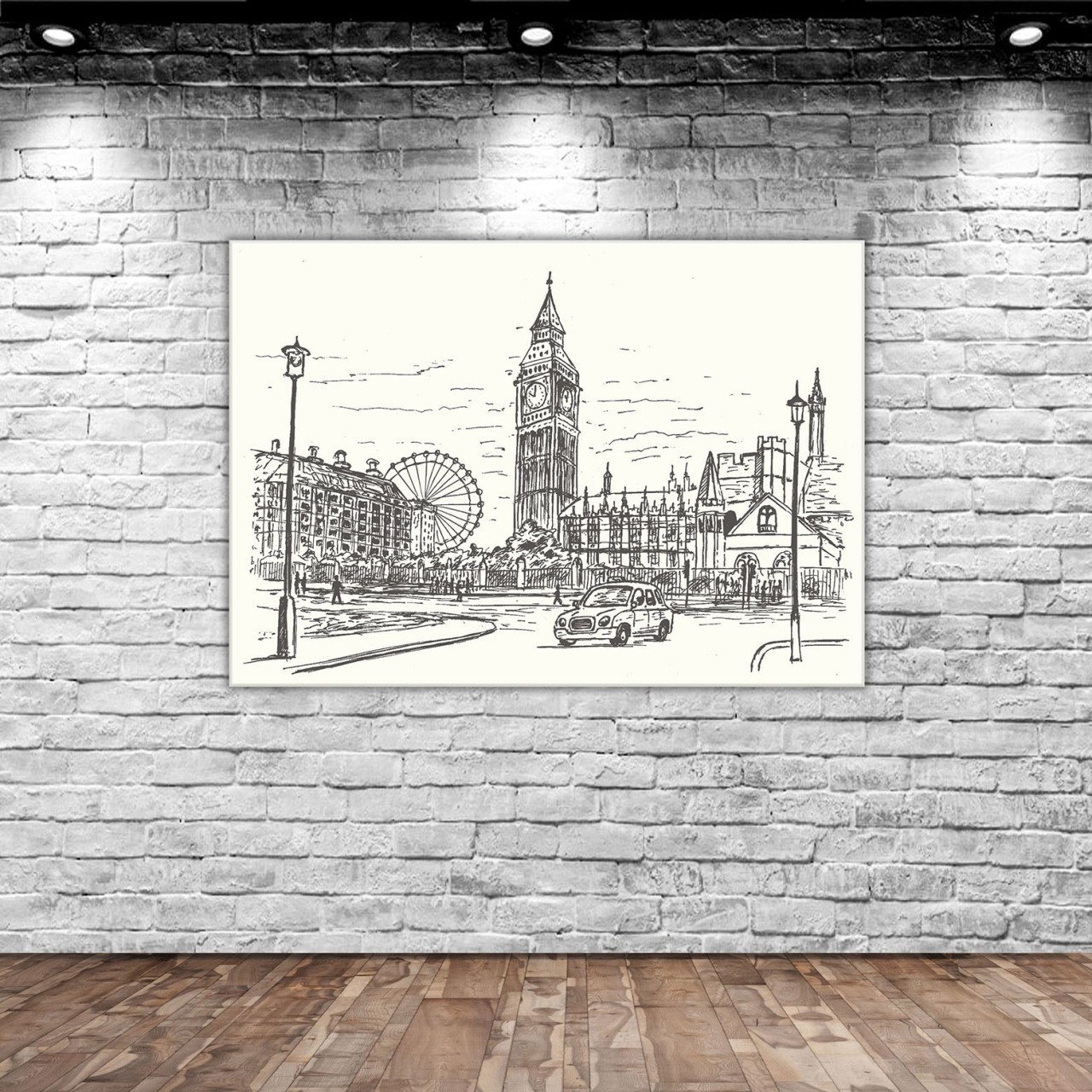 BK Home Londra Manzara Kanvas Tablo 70x100cm-1