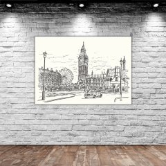 BK Home Londra Manzara Kanvas Tablo 70x100cm-1
