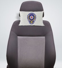 BK Gift Polis Tasarımlı Dikdörtgen Araç Koltuk Yastığı-1
