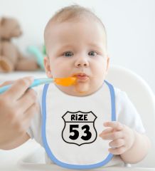 BK Kids Rize Tasarımlı Mavi Bebek Mama Önlüğü-1