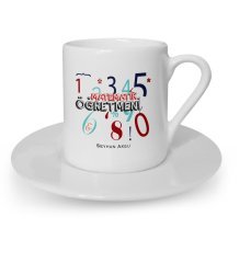 Kişiye Özel Matematik Öğretmeni Türk Kahvesi Fincanı - 4