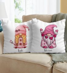 BK Gift Kişiye Özel Sevgililer Temalı 2’li Beyaz Yastık, Sevgililer Günü Hediyesi, Sevgiliye Hediye, Ev Hediyesi-4