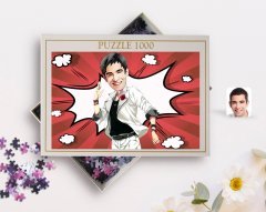 Kişiye Özel Erkek Karikatürlü 1000 Parça Profesyonel Puzzle-34