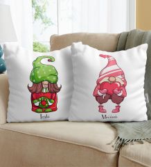BK Gift Kişiye Özel Sevgililer Temalı 2’li Beyaz Yastık, Sevgililer Günü Hediyesi, Sevgiliye Hediye, Ev Hediyesi-3