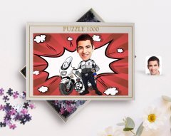 Kişiye Özel Erkek Yunus Polis Karikatürlü 1000 Parça Profesyonel Puzzle-1