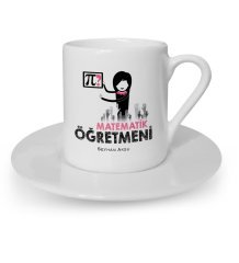 Kişiye Özel Matematik Öğretmeni Türk Kahvesi Fincanı - 1