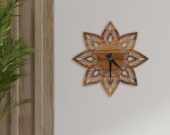 BK Home Dekoratif 45cm Ahşap Duvar Saati-42