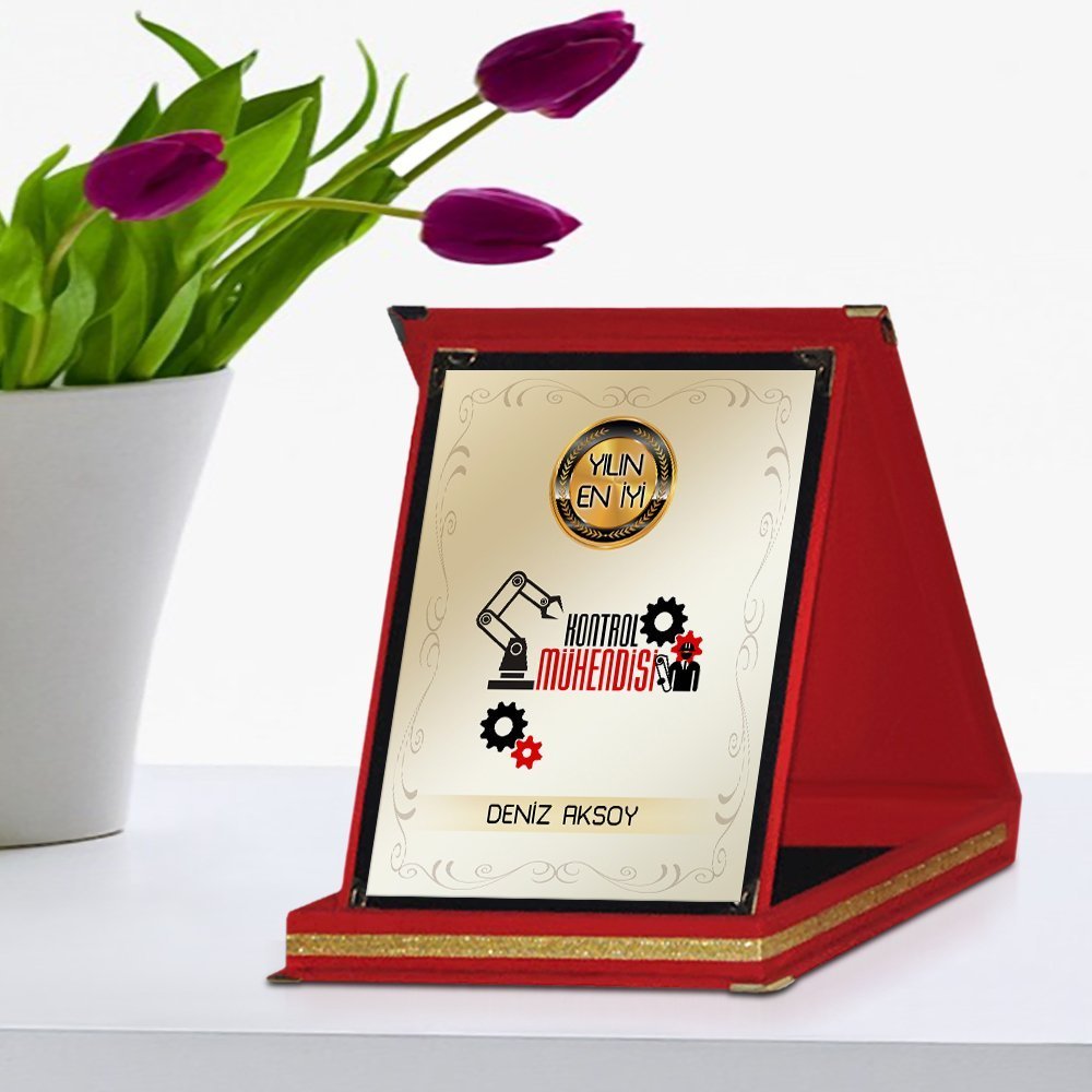 Kişiye Özel Yılın En İyi Kontrol Mühendisi Kırmızı Plaket Ödülü
