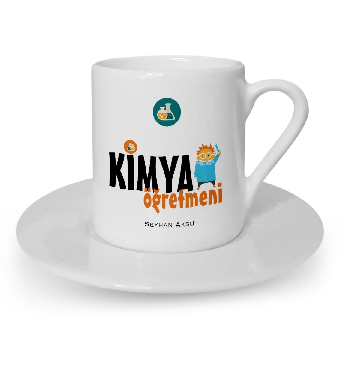Kişiye Özel Kimya Öğretmeni Türk Kahvesi Fincanı