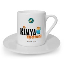 Kişiye Özel Kimya Öğretmeni Türk Kahvesi Fincanı