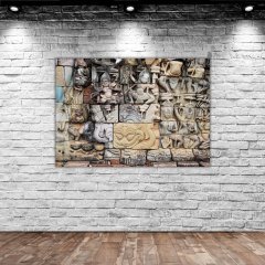 BK Home Duvar Oyma Tasarımlı Kanvas Tablo 70x100cm-4