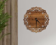 BK Home Dekoratif 45cm Ahşap Duvar Saati-40