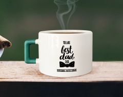 BK Gift Kişiye Özel İsimli Yeşil Kulplu Çay & Kahve Fincanı-7, Arkadaşa Hediye, Sevgiliye Hediye