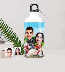 Kişiye Özel Sevgililer Karikatürlü Metal Suluk (500 ml.) - 12