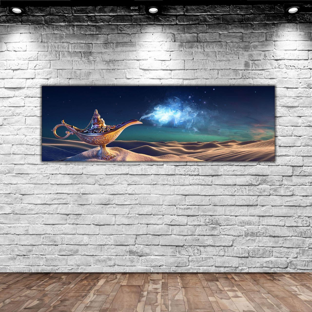 BK Home Alaaddin'in Sihirli Lambası Panorama Kanvas Tablo 100x35cm-1