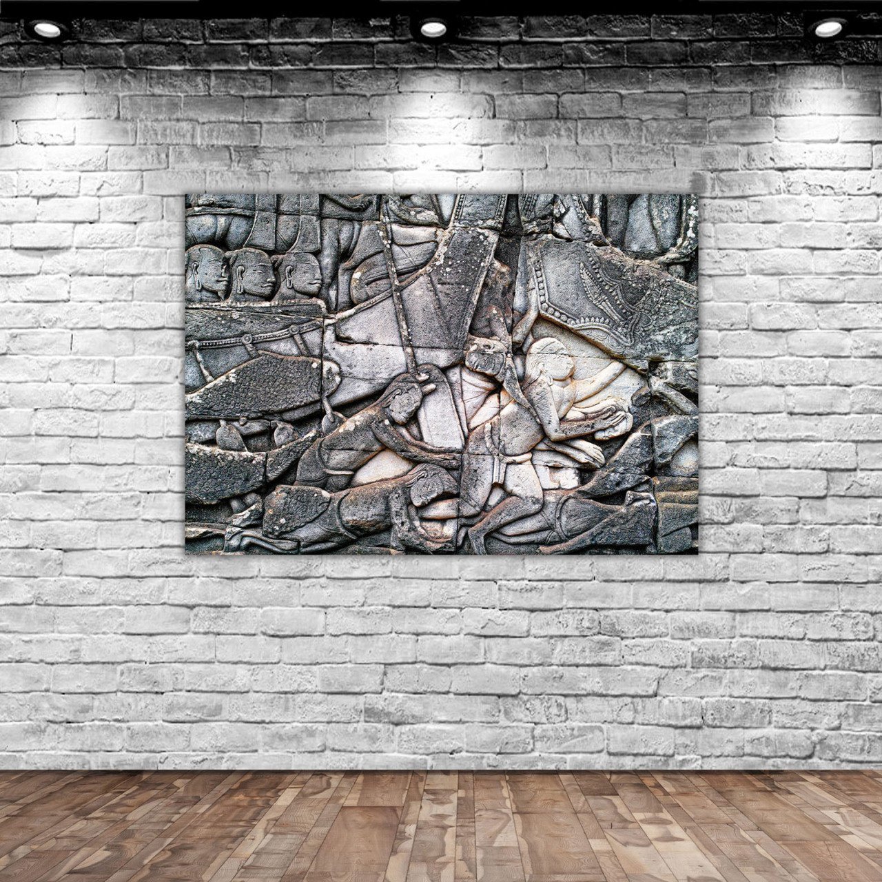 BK Home Duvar Oyma Tasarımlı Kanvas Tablo 70x100cm-3