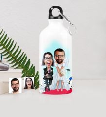 Kişiye Özel Sevgililer Karikatürlü Metal Suluk (500 ml.) - 16