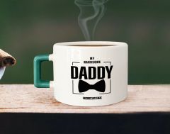 BK Gift Kişiye Özel İsimli Yeşil Kulplu Çay & Kahve Fincanı-5, Arkadaşa Hediye, Sevgiliye Hediye