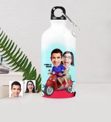 Kişiye Özel Sevgililer Karikatürlü Metal Suluk (500 ml.) - 10