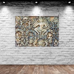 BK Home Duvar Oyma Tasarımlı Kanvas Tablo 70x100cm-1