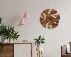 BK Home Dekoratif 45cm Ahşap Duvar Saati-37