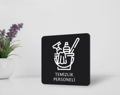 BK Home Temizlik Personeli Kapı Yönlendirme Levhası