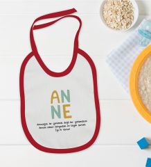 BK Kids Anne Tasarımlı Kırmızı Bebek Mama Önlüğü-1