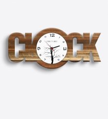 Kişiye Özel Clock Ahşap Duvar Saati - 3