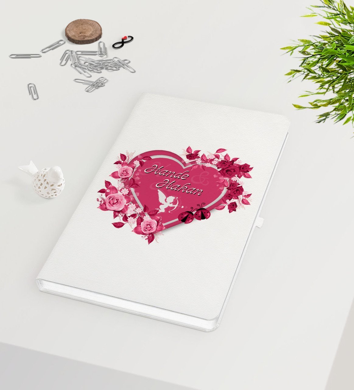Kişiye Özel Sevgililer Günü Beyaz Defter-3
