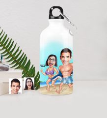 Kişiye Özel Sevgililer Karikatürlü Metal Suluk (500 ml.) - 8