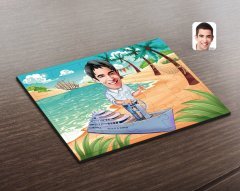 Kişiye Özel Erkek Kaptan Karikatürlü Ahşap Puzzle-2