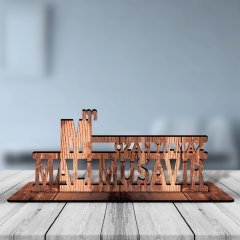 Kişiye Özel Mesleki Mali Müşavir Ahşap Masa İsimliği  - 1