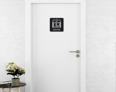 BK Home Sauna Kapı Yönlendirme Levhası-1