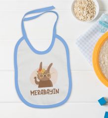 BK Kids Merabayın Tasarımlı Mavi Bebek Mama Önlüğü-1