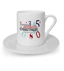 Kişiye Özel İlköğretim Matematik Öğretmeni Türk Kahvesi Fincanı