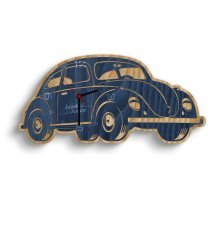 Kişiye Özel Retro Beetle Tasarımlı Ahşap Duvar Saati (Model 2-2)