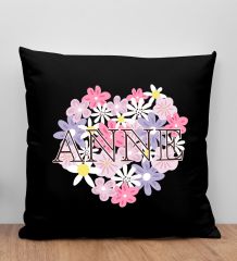 BK Gift Anneler Günü Tasarımlı Siyah Kırlent Yastık, Anneye Hediye, Ev Dekorasyonu, Anneler Günü Hediyesi-3