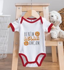 BK Kids Aslan Amcam Tasarımlı Kırmızı Bebek Body Zıbın-1