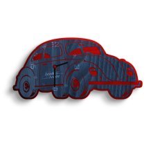 Kişiye Özel Retro Beetle Tasarımlı Ahşap Duvar Saati (Model 2-1)