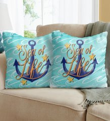 BK Gift Sea Of Life Tasarımlı İkili Yastık-1