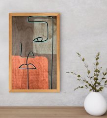 BK Home Picasso Style Dekoratif Retro Ahşap Tablo-7