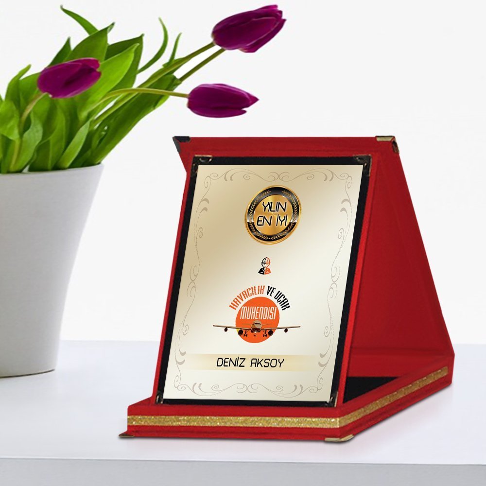 Kişiye Özel Yılın En İyi Havacılık ve Uçak Mühendisi Kırmızı Plaket Ödülü