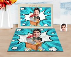 Kişiye Özel Erkek Gamer Karikatürlü 1000 Parça Profesyonel Puzzle-1