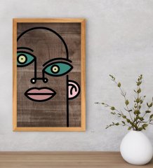 BK Home Picasso Style Dekoratif Retro Ahşap Tablo-1