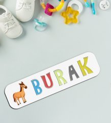 BK Toys Çocuklara Özel İsimli Figürlü Ahşap Eğitici Yapboz Puzzle-4