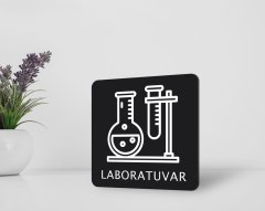 BK Home Laboratuvar Kapı Yönlendirme Levhası